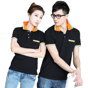 企业工作服t恤定制短袖翻领polo衫夏装有领男女工衣工装定做印字