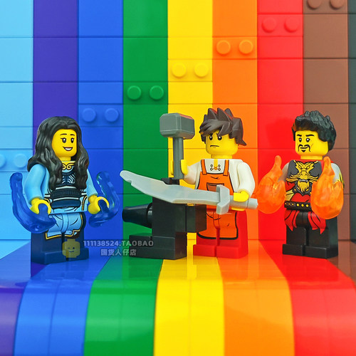 幻影忍者第三方初代元素联盟雷火焰大师玛雅水系大师铁匠凯父母子