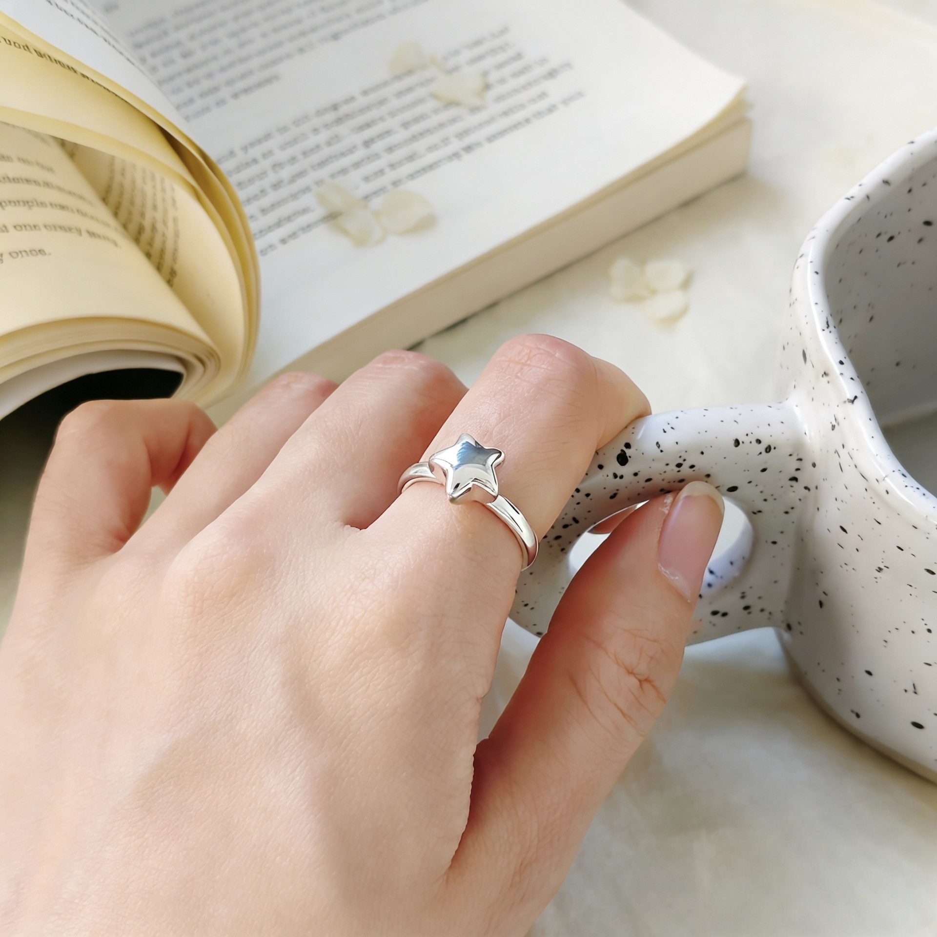 S925纯银设计感星星立体闭口戒指女时尚五角星银戒简约小众指环,饰品/流行首饰/时尚饰品新,银饰戒指,淘宝优惠券,粉丝福利购,淘宝优惠卷