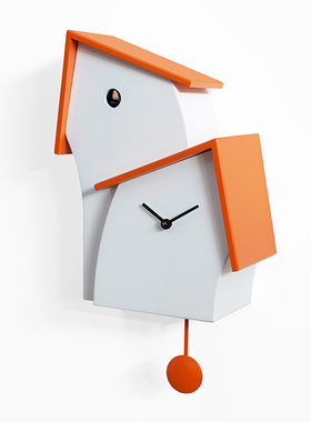 意大利Progetti咕咕钟Jazz Time布谷鸟挂钟表家居创意设计欧式