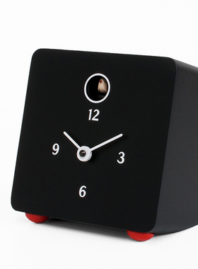 意大利Progetti咕咕钟Fido“老电视”布谷鸟台钟表家居设计创意