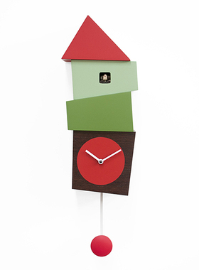 意大利Progetti咕咕钟Crooked布谷鸟时钟表家居设计创意欧式进口