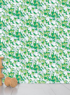 法国Moustache Nested paper 像素树叶墙纸壁纸进口