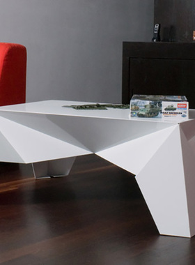 荷兰Sander Mulder 白色折纸咖啡桌 Sputnik table创意设计进口