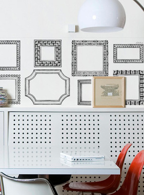 法国Moustache Cadres 仿画框墙复古墙贴墙纸壁纸进口 横竖可选