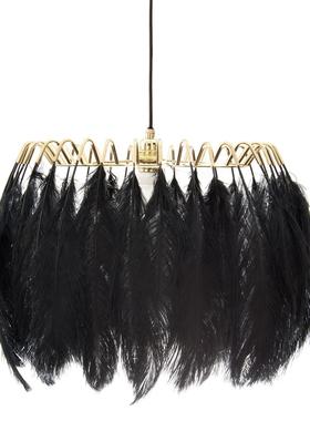 英國黑色羽毛吊灯Mineheart Feather Pendant Lamp  灯具配件