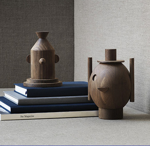 丹麦Fritz Hansen 木雕像 花瓶 首饰盒 Geo #1 #2 创意设计进口