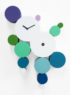 progetti Cucuball 彩色波点现代挂钟
