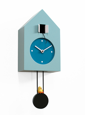 意大利Progetti钟表Freebird秋千小鸟挂钟家居创意设计欧式进口