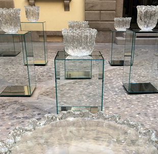 意大利GLAS ITALIA玻璃边桌茶几咖啡桌喷泉Fountain创意设计进口