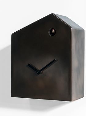 意大利Progetti咕咕钟Cucu_chic特别版金属面布谷鸟挂钟表家居