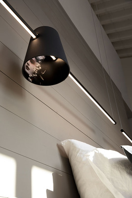 意大利Karman Cupido LED Pendant 隐形画黑色悬挂灯-一灯罩版