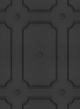 英國牆紙Mineheart Charcoal Georgian Dot Panelling Wallpaper