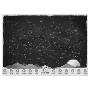 英國Luckies Star Map 瑩光十二星座星像海報壁飾現貨 - 实物图