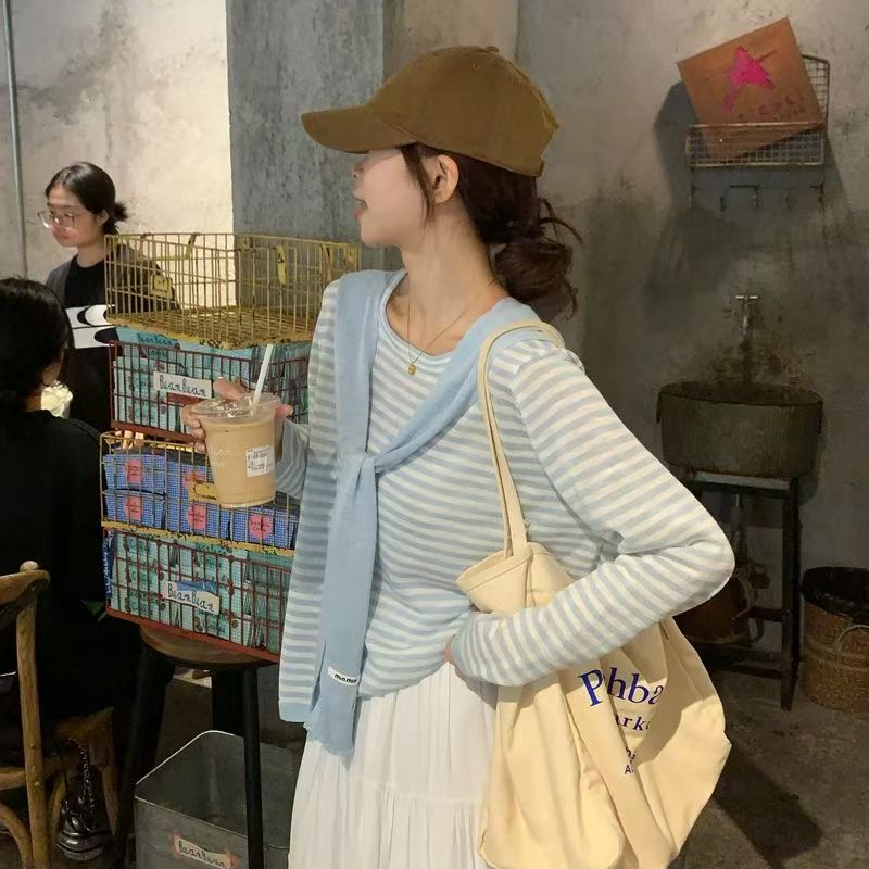 冰丝凉感披肩两件套女夏季小清新