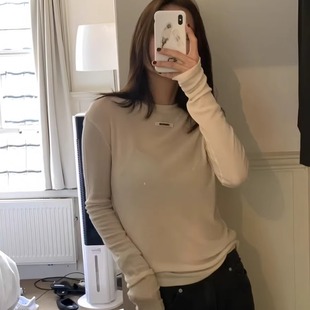 显瘦长袖 天丝打底T恤女修身 上衣 underson韩国2025秋新款 代工厂