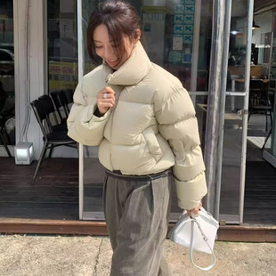 代工厂!韩国TOOGOOD2025冬新款立领鹅绒韩系羽绒服女保暖面包服