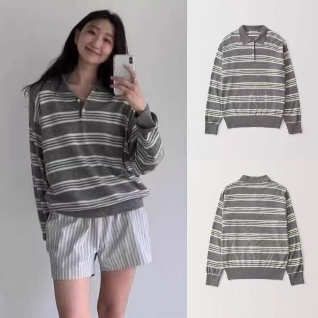韩国nothingwrittenpolo针织衫