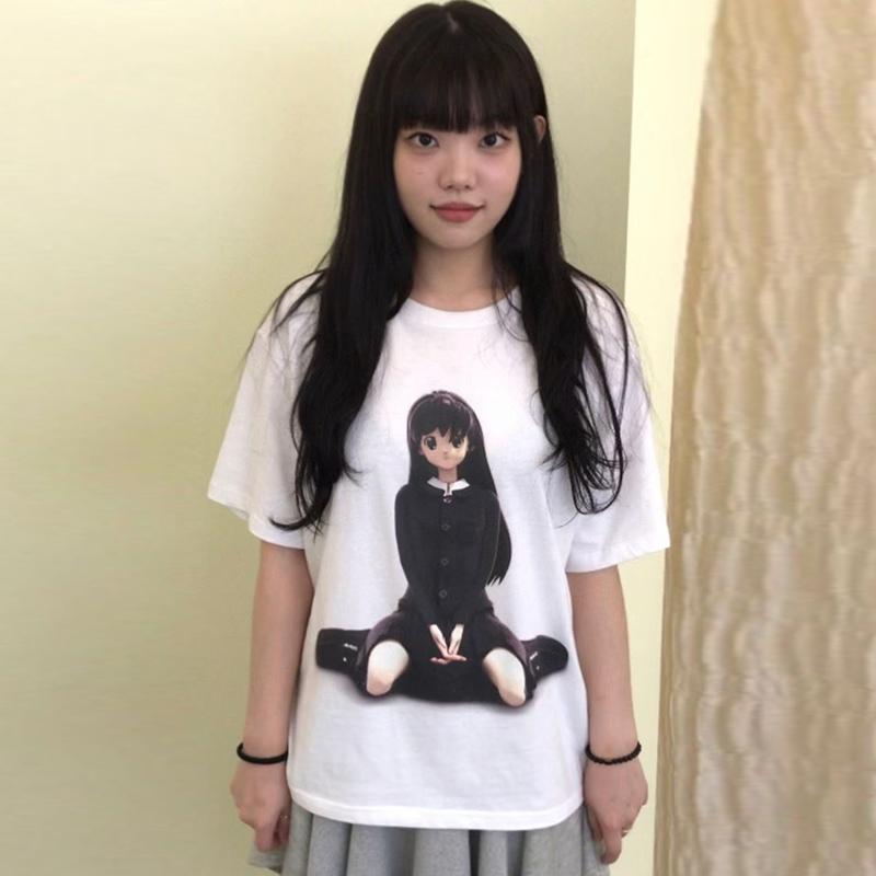 韩国coyseio同款卡通漫画女孩T恤