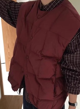 代工厂！韩国SELF SERVICE25秋冬无袖羽绒马甲女百搭叠穿背心外穿