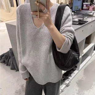 女长袖 韩系宽松显瘦针织衫 慵懒风毛衣 gallery韩国25秋季 代工厂