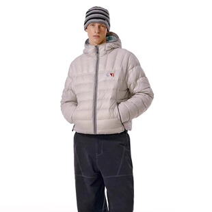 代工厂!韩国TEKET2025冬季美式连帽休闲鸭绒保暖羽绒服男女同款