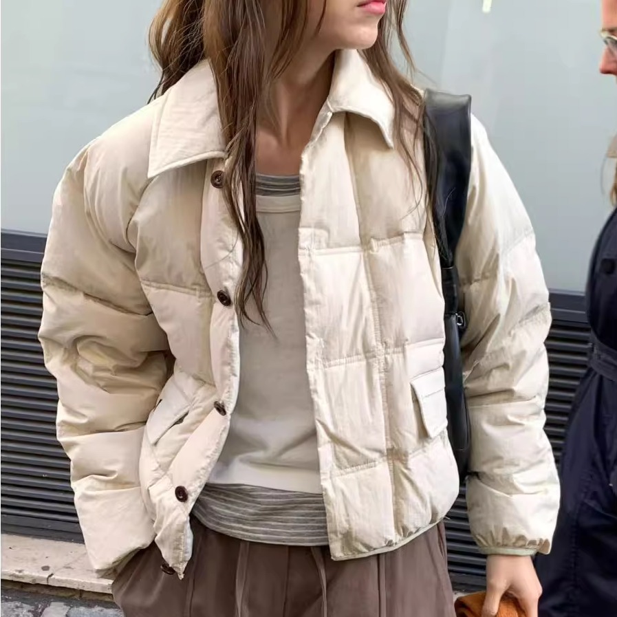 时尚韩系鸭绒保暖羽绒服外套女