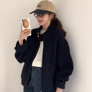 代工厂 韩系立领高级感夹克女氛围感毛呢短外套 EGG韩国2025冬季