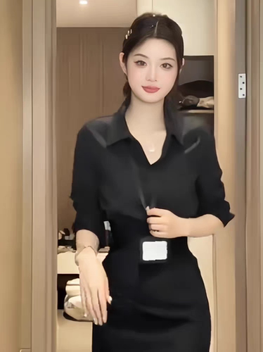 黑色衬衫女秋免烫修身长袖商务职业衬衣KTV服务员工作服工装套装