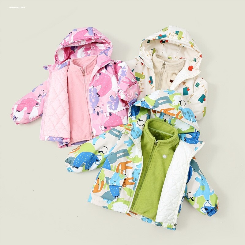 秋冬风衣外套女童冲锋衣三合一可拆卸五六八九十岁半2025新款洋气