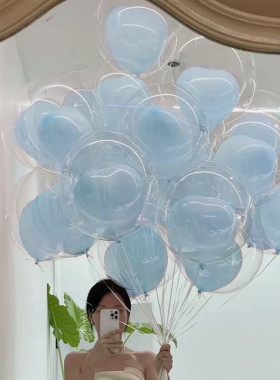 婚礼婚房INS风氦气乳胶气球套装