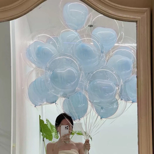 马卡龙加厚乳胶婚房布置气球婚礼 生日派对气氛紫白红气球套装