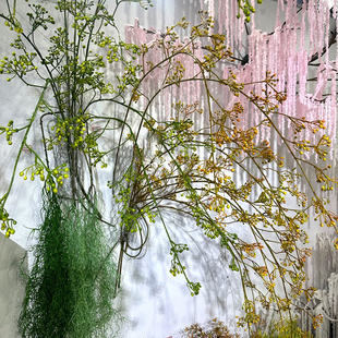 山归来仿真花塑料花束客厅摆设侘寂风插花婚礼堂酒店装饰摆件