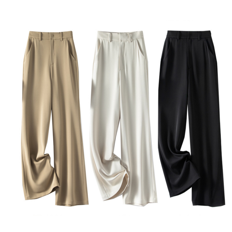 特惠 高腰显瘦直筒西装裤女夏季垂感长裤气质通勤百搭休闲裤子