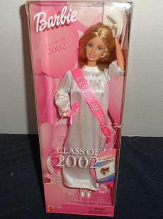发 Barbie White Gown Graduation Class of 2002 毕业生芭比娃娃