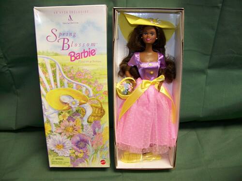 发 Barbie Spring Blossom 1995 春之花蕾芭比娃娃 黑皮