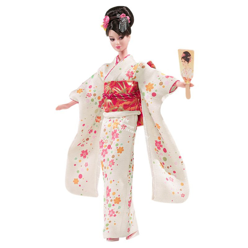 发 Barbie Japan Happy New Year 2008 日本芭比娃娃 铂金标