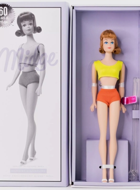 发 Barbie Signature 60th Anniversary Midge Silkstone芭比娃娃