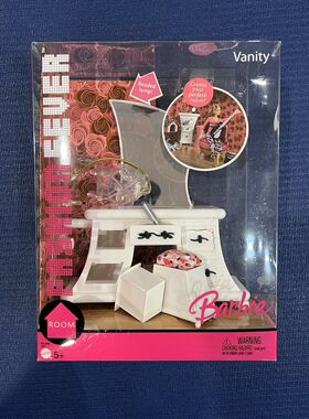 预 Barbie Fashion Fever Vanity J0670 芭比娃娃梳妆台配件
