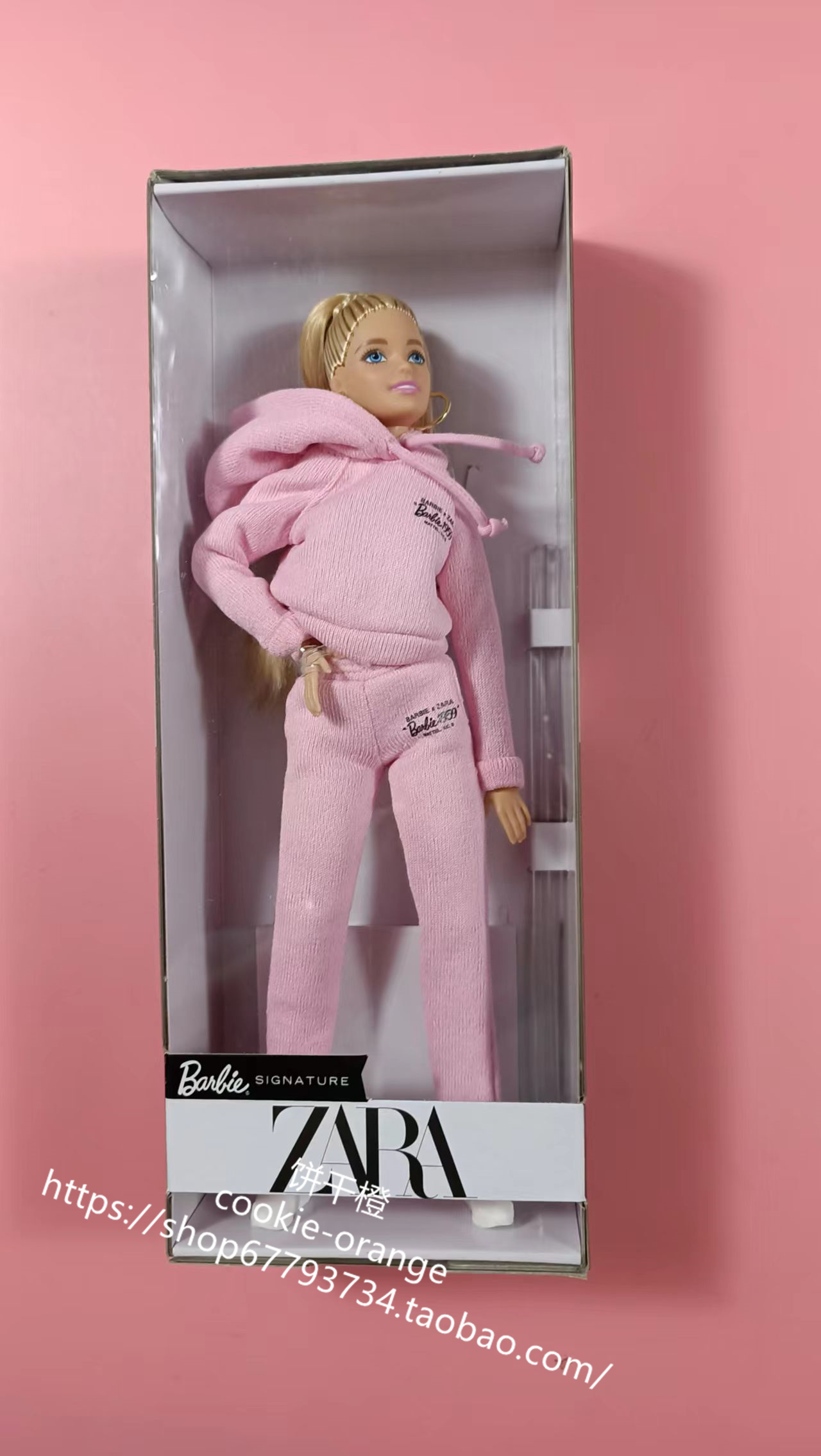 发  barbie x zara 2022 品牌合作款芭比娃娃 铂金标