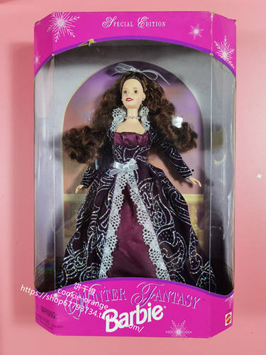 发 Barbie Winter Fantasy Brunette 1996 冬日芭比特别版棕发