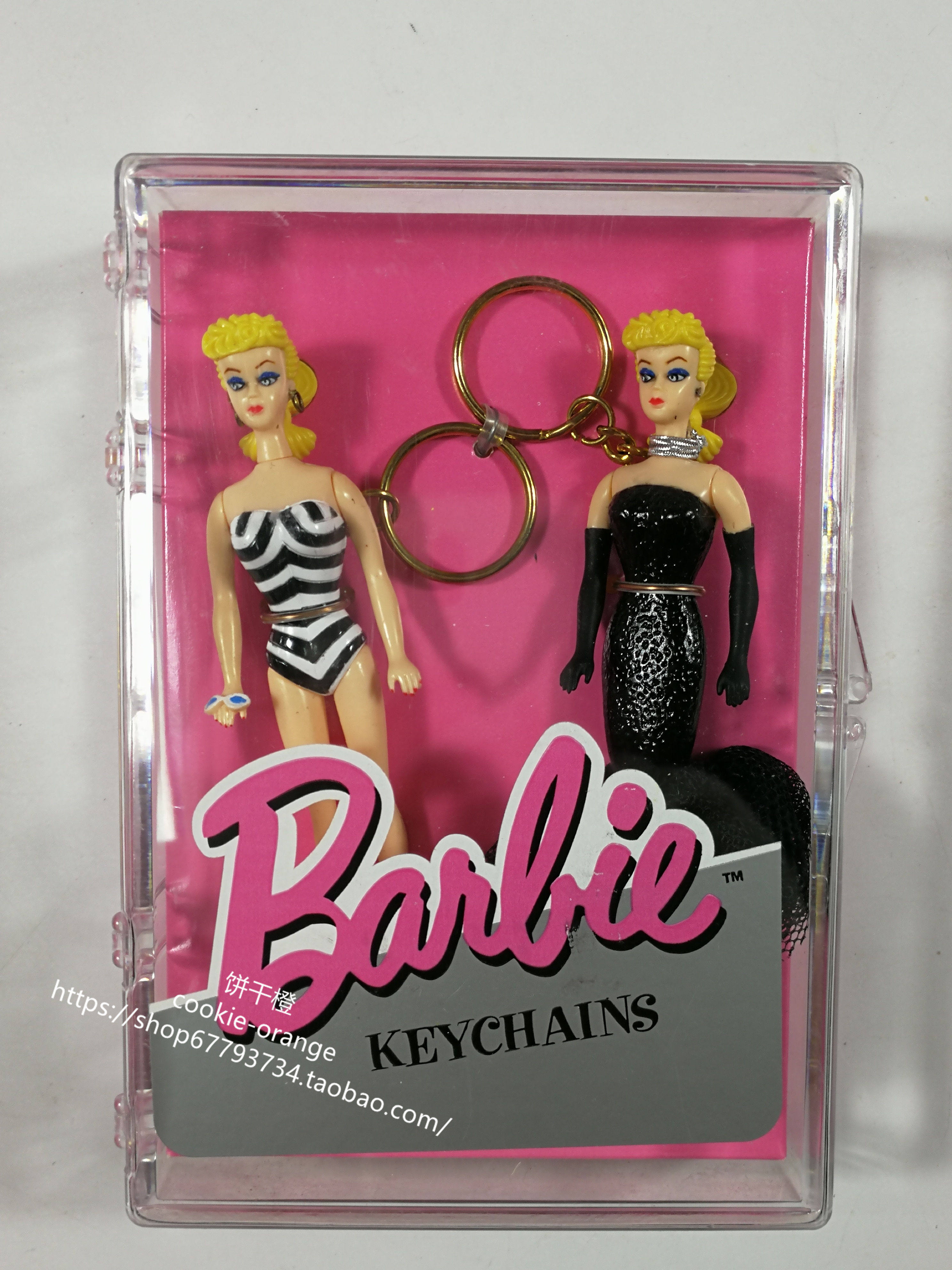 预 Barbie Keychains 703 1995 两个装芭比钥匙链 复刻Solo泳装