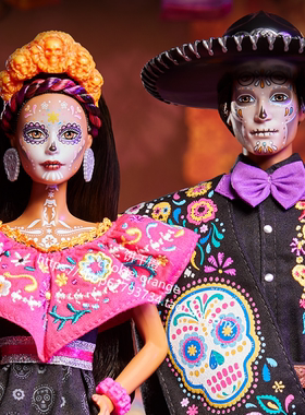 发 美国代购 Barbie Dia De Muertos 2021 亡灵节芭比肯娃娃