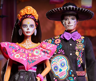 亡灵节芭比肯娃娃 Barbie 发 Dia 2021 美国代购 Muertos