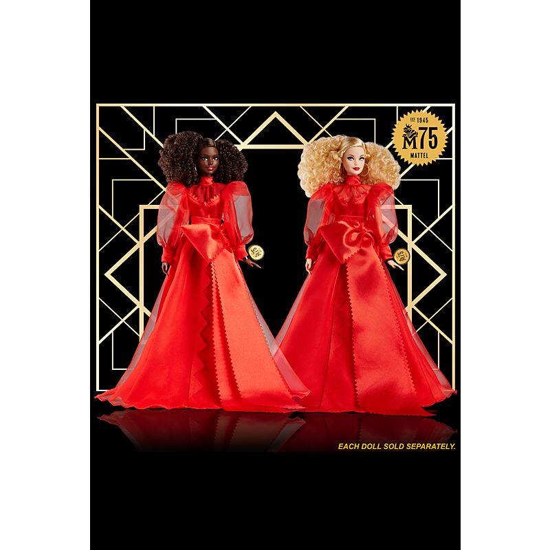 美国代购 Barbie 75th Anniversary 2020 75周年芭比娃娃 黑标