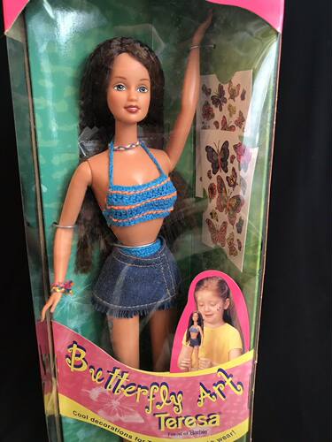 发 Barbie Butterfly Art Teresa 1998 正品绝版蝴蝶艺术芭比娃娃