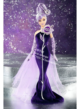 发 Barbie Sterling Silver Rose Bob Mackie 2002 银玫瑰芭比