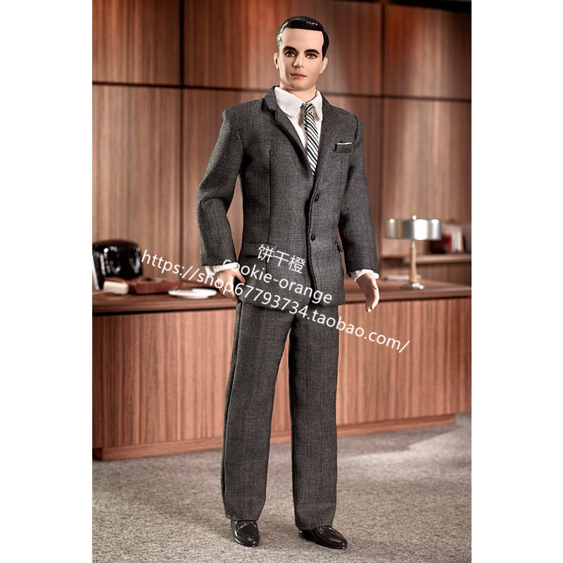 预 barbie mad men don draper silkstone 广告狂人芭比st金标