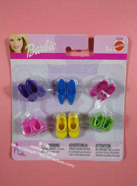预 Barbie Shoes 67036 2002 芭比鞋子配件 6双装