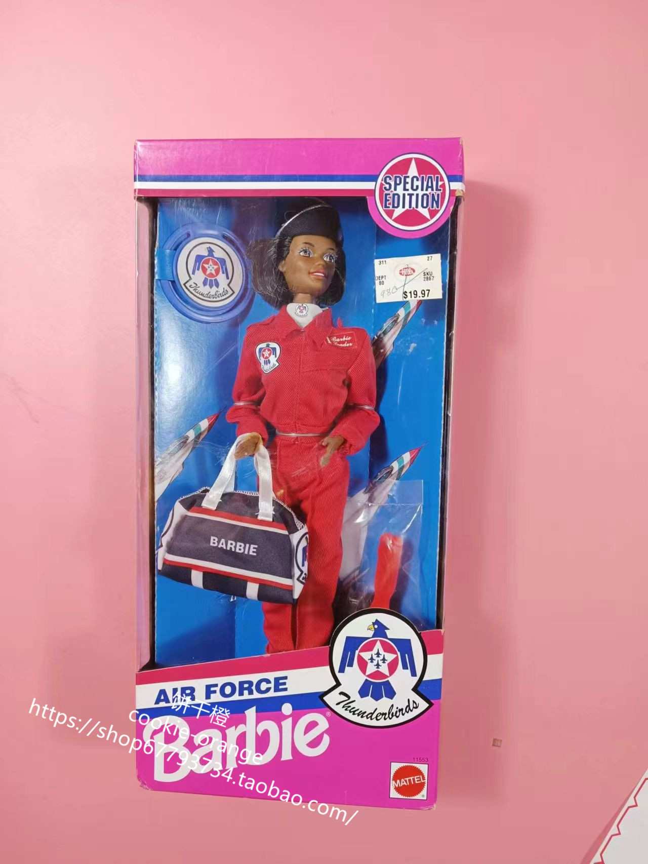 预 Barbie Air Force 1993 空军芭比娃娃 甜美开口笑 黑皮